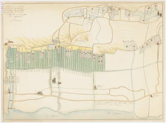 Kopie von 1870 der Karte von 1599 der Bleichfelder von Haarlem bei Bloemendaal